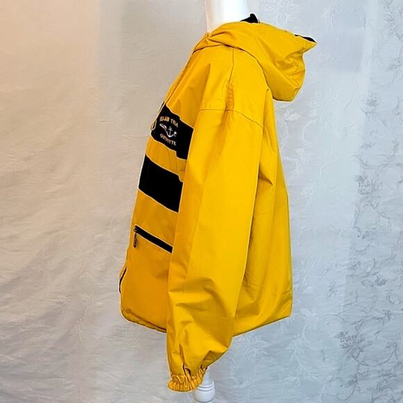 Island Trader Outfitters Women Fleece Lined Rain Coat Yellow/Navy Size M - Picture 3 of 11